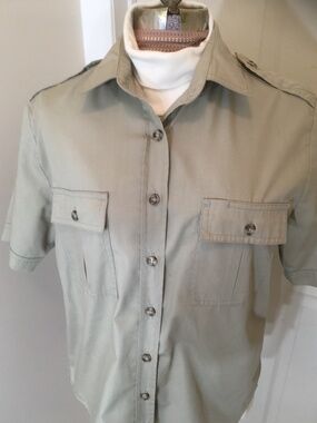 Vintage Tilley Endurables khaki travel shirt size small